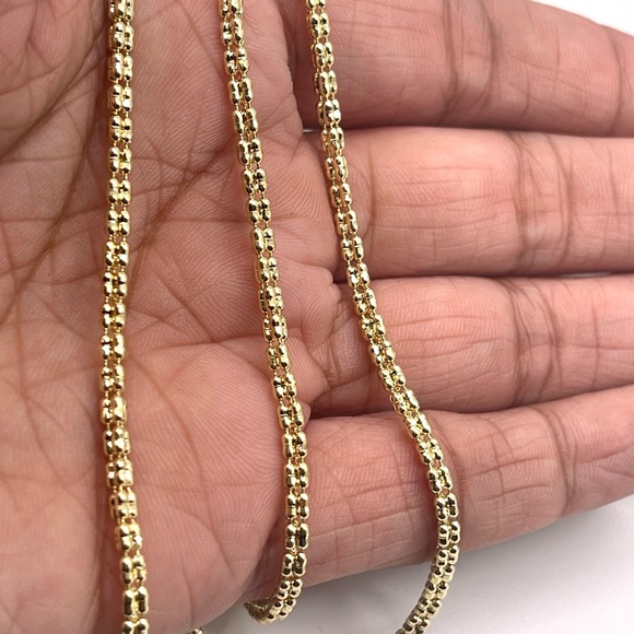 10K Gold Ice Chain Necklace 24